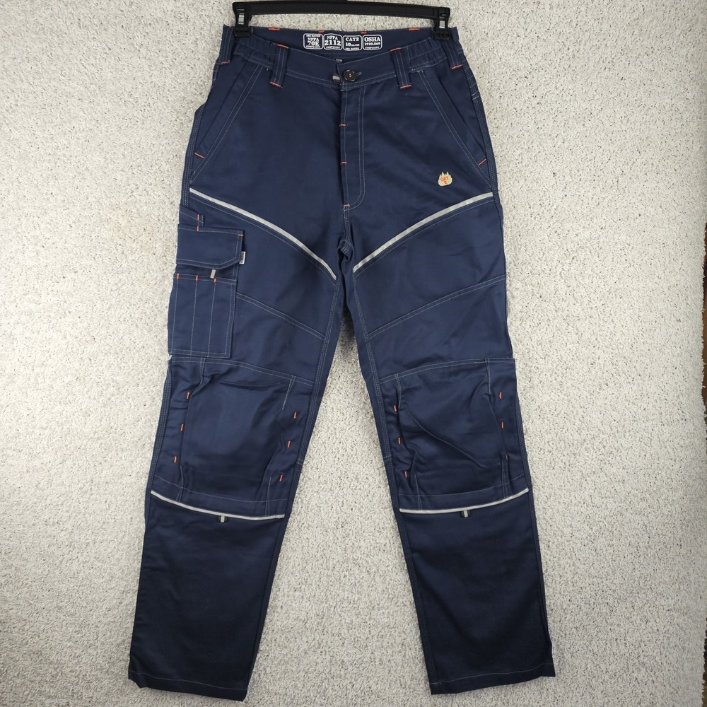 Kontra FR Work Pants Cat 2 ATPV 10 Knee Utlity NFPA 2112 Mens Pants 32 (30)x32